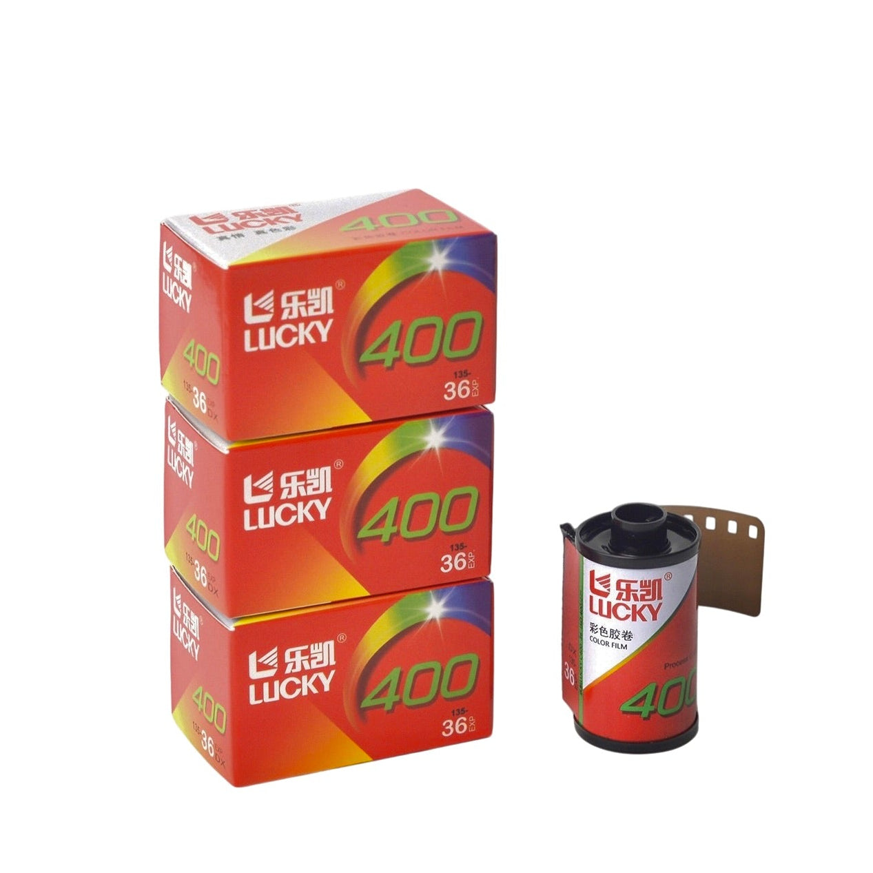 3-PACK LUCKY COLOR 400 135 FILM