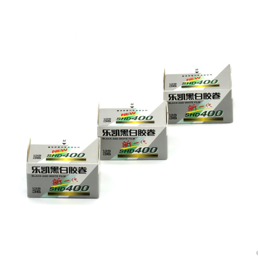 3 ROLLS LUCKY SHD400 BLACK AND WHITE FILM 36EXP