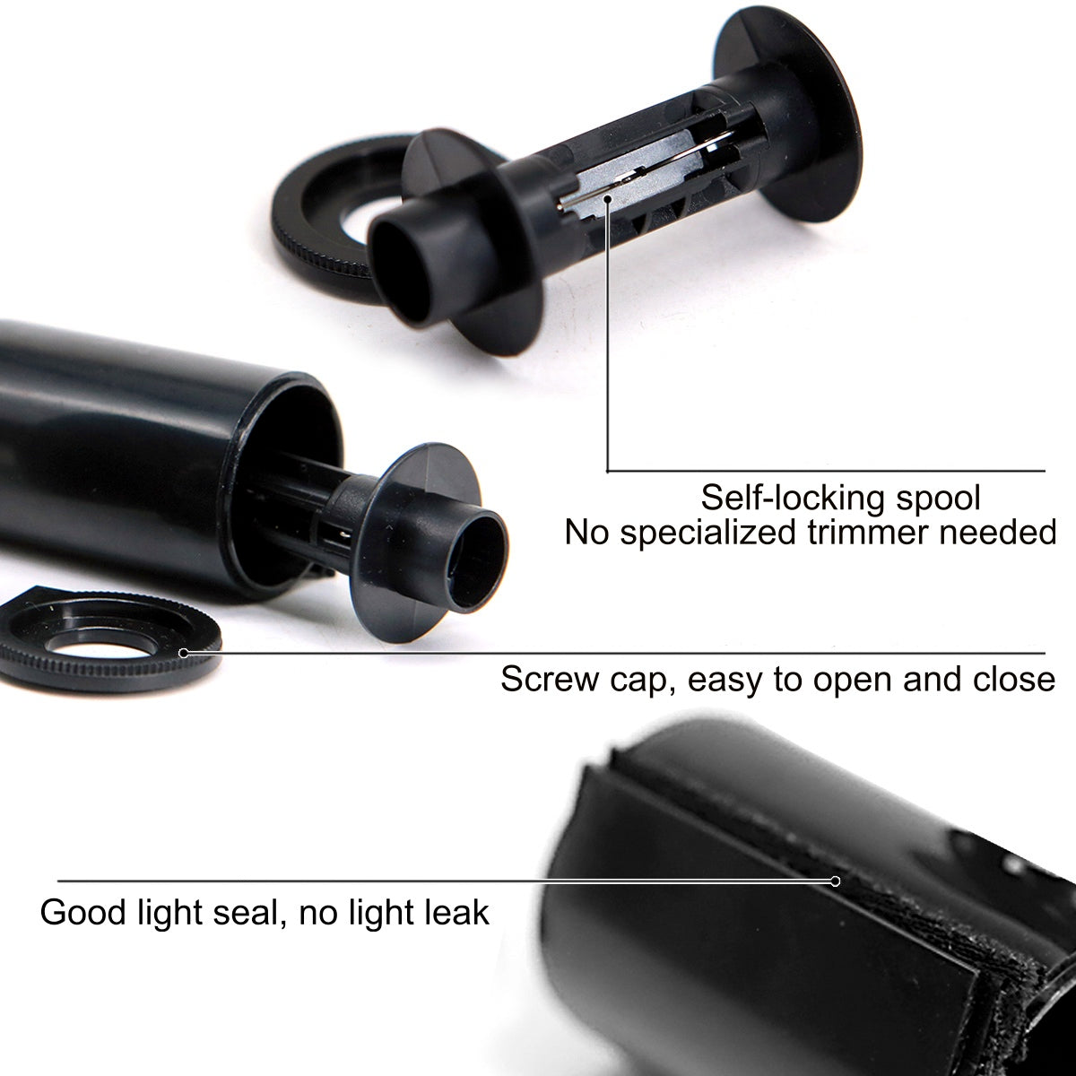 Reloadable 35mm Plastic Cassettes with Screw-Caps - 5 Pack