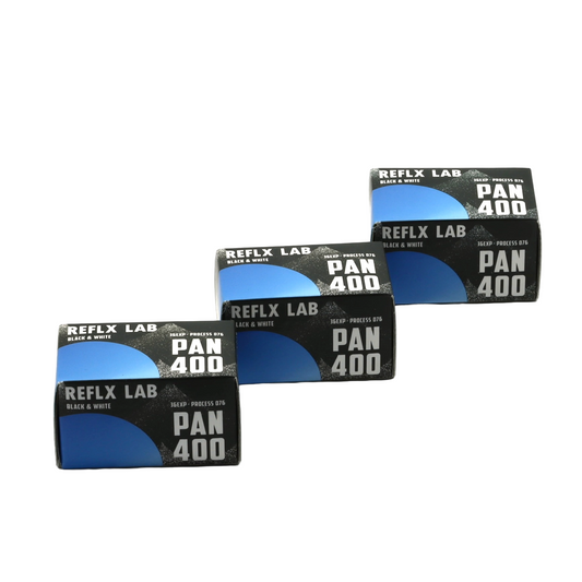 3 ROLLS REFLX LAB PAN400 BLACK AND WHITE FILM 36EXP