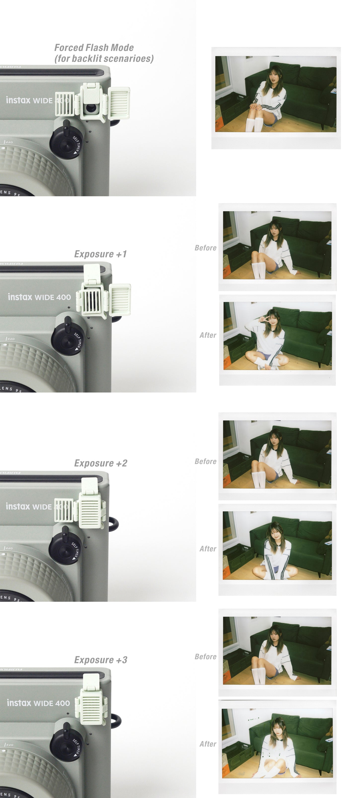 INSTA BRIGHT EXPOSURE BOOST FOR FUJIFILM INSTAX WIDE 400