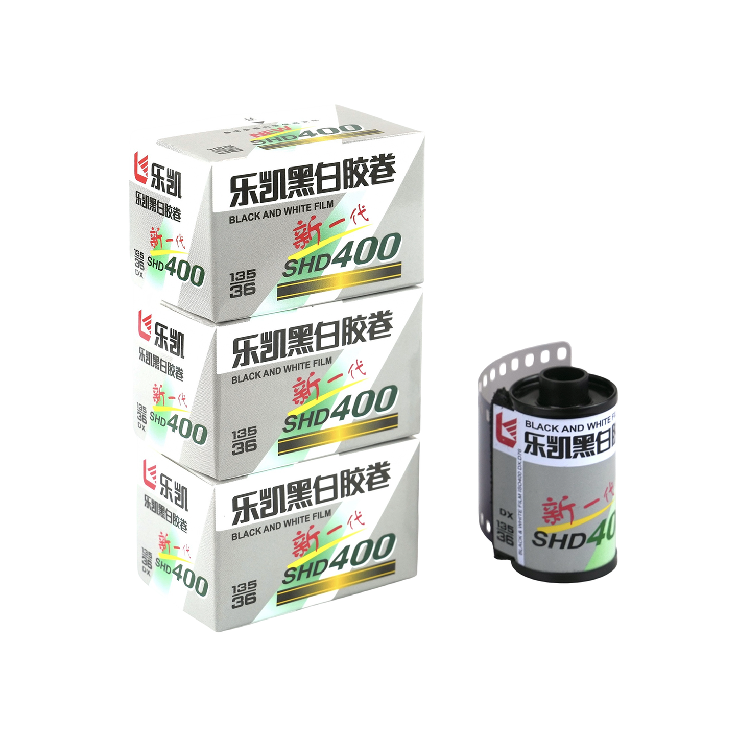 3-PACK LUCKY SHD400 B&W FILM 36EXP