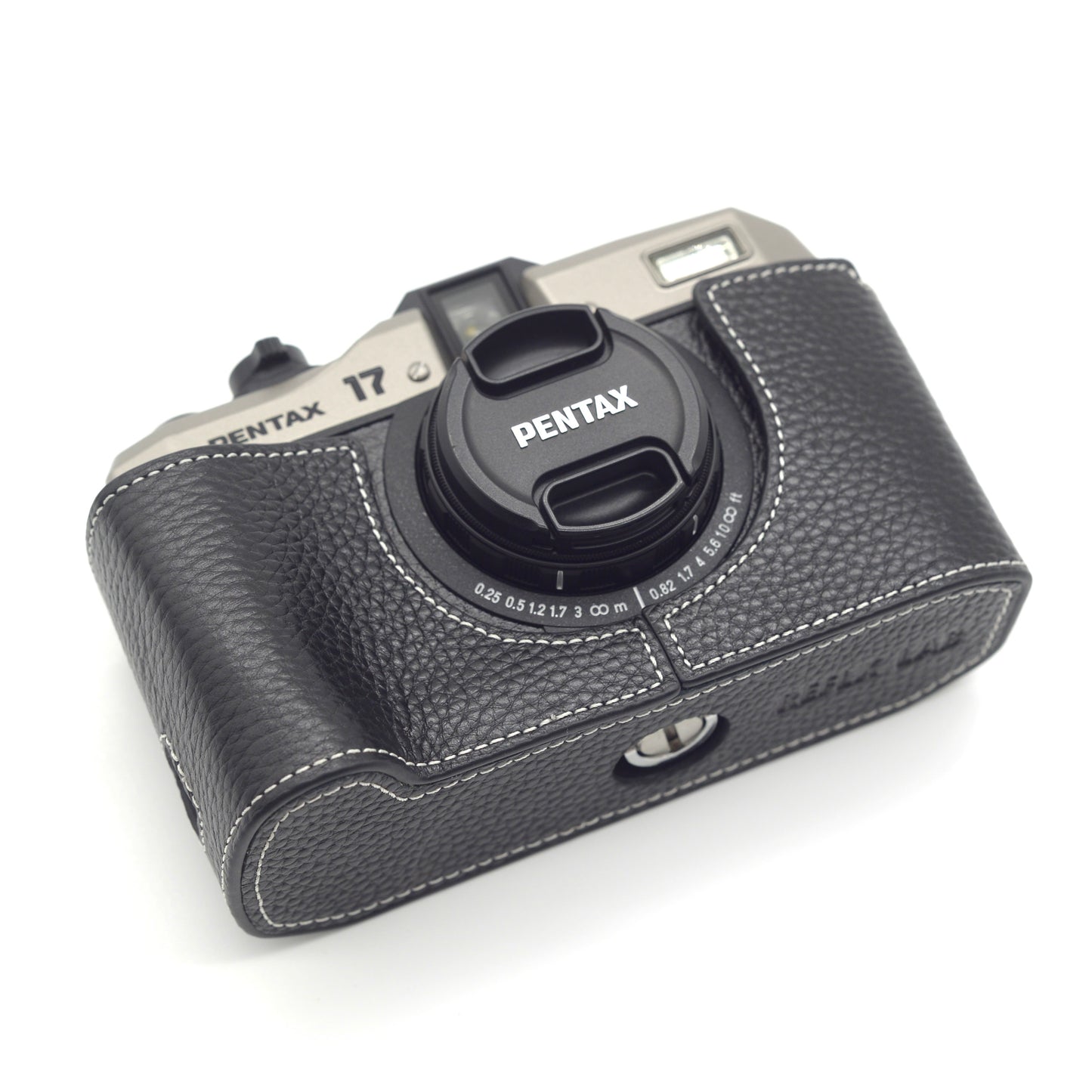 Handmade Real Leather Half Camera Case For Pentax 17, Free-shipping