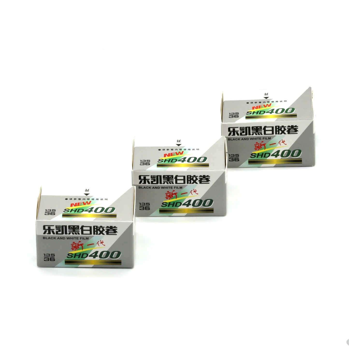 3 ROLLS LUCKY SHD400 BLACK AND WHITE FILM 36EXP