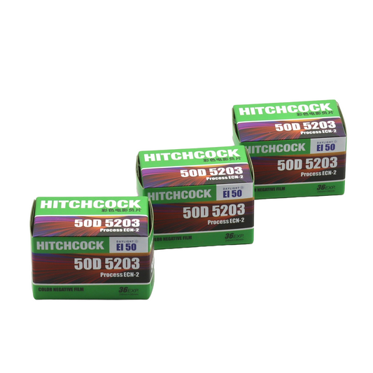3 ROLLS HITCHCOCK 5203 50D ECN-2 COLOR FILM