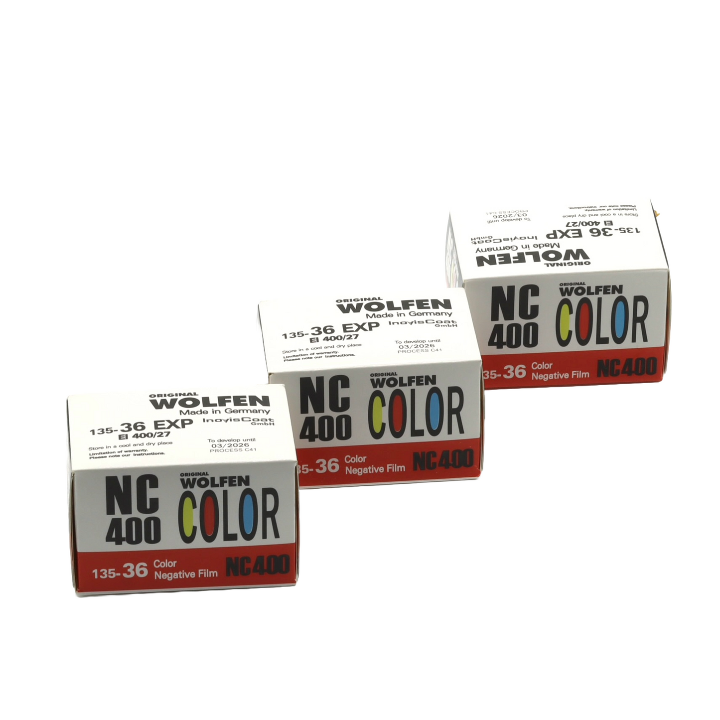 3 ROLLS ORWO NC400 C-41 COLOR FILM 36EXP