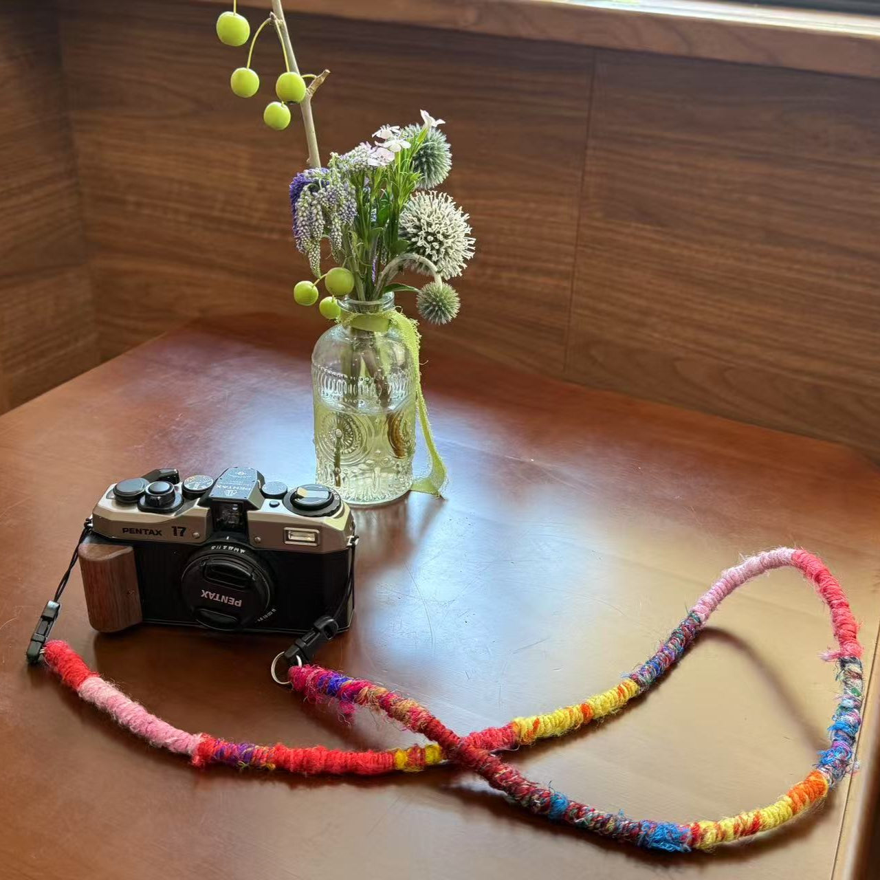SILK HAND-WOVEN RAINBOW CAMERAS STRAP